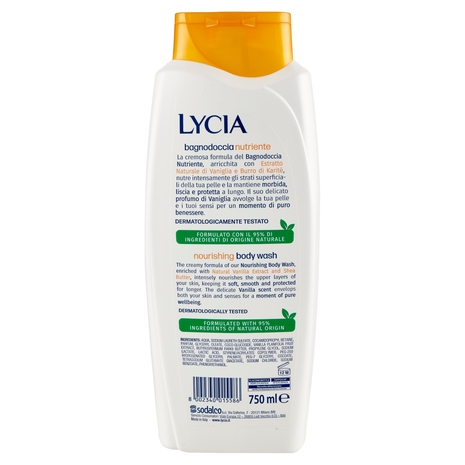 Lycia bagnodoccia nutriente Burro di Katitè e Vaniglia 750 ml